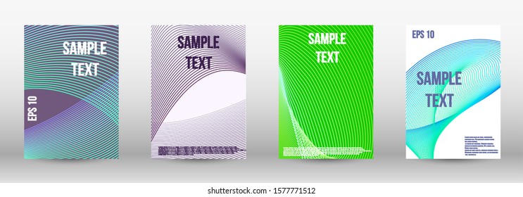 Modern design template. A set of modern abstract oblong objects from vector abstract lines. Wave lines.Striped background.  Trendy geometric patterns. EPS10 Vector Design.