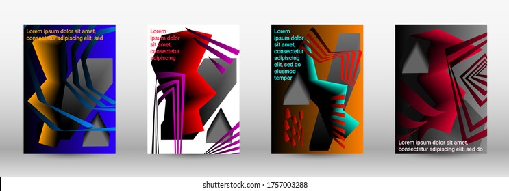 Moderne Design-Vorlage. Eine Reihe moderner abstrakter Cover. Trendy Cover-Design der gebogenen Linien, geometrische Formen. Vektorgrafik. EPS10.