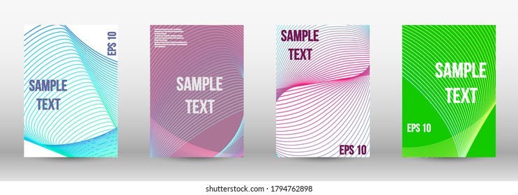 Modern design template. A set of modern abstract oblong objects from vector abstract lines. Wave lines.Striped background.  Trendy geometric patterns. EPS10 Vector Design.