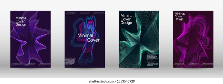 Plantilla de diseño moderna.  Un conjunto de cubiertas abstractas modernas. Futura plantilla futurista con formularios abstractos actuales para diseño de banner, afiche, folleto, informe, diario.  Ilustración vectorial. EPS 10. 
