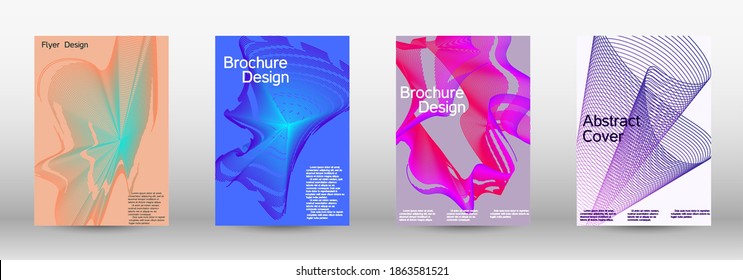 Modern design template. A set of modern abstract covers. Creative backgrounds from abstract lines to create a fashionable abstract cover, banner, poster, booklet.