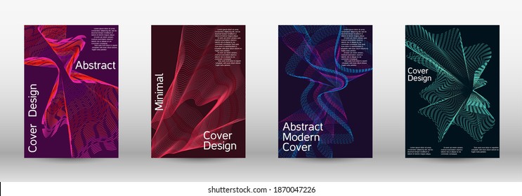 Plantilla de diseño moderna.  Un conjunto de cubiertas abstractas modernas. Colores de fluidos creativos.  Ilustración vectorial. EPS 10. 