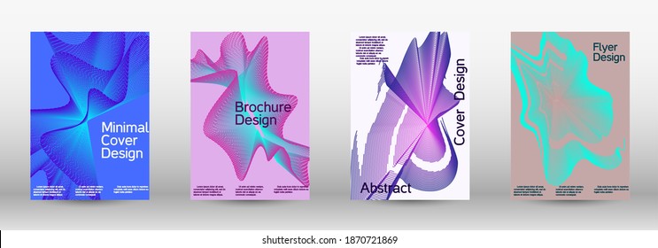 Moderne Design-Vorlage. Eine Reihe moderner abstrakter Cover. Kreative Hintergründe aus abstrakten Linien, um ein modisches abstraktes Cover, Banner, Poster, Booklet zu erstellen.
