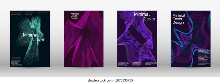 Plantilla de diseño moderna.  Un conjunto de cubiertas abstractas modernas. Colores de fluidos creativos.  Ilustración vectorial. EPS 10. 