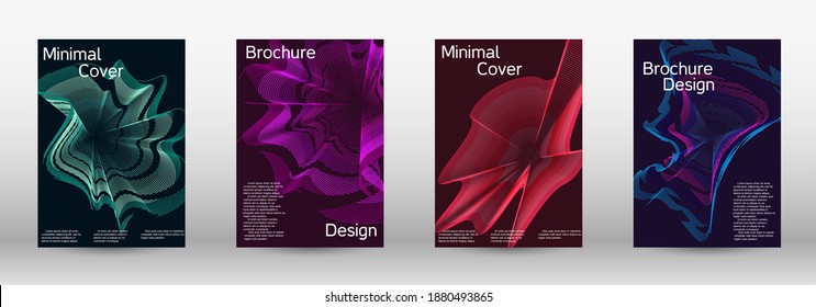 Modern design template. A set of modern abstract covers. Creative fluid colors backgrounds. Vector illustration. EPS 10.
