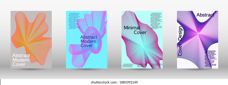 Modern design template. A set of modern abstract covers. Creative fluid backgrounds from current forms to design a fashionable abstract cover, banner, poster, booklet.