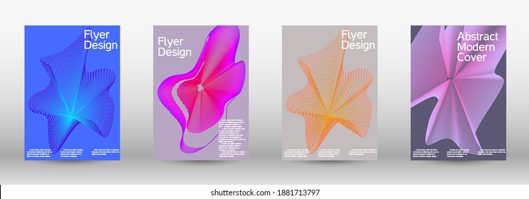 Modern design template. A set of modern abstract covers. Creative backgrounds from abstract lines to create a fashionable abstract cover, banner, poster, booklet.