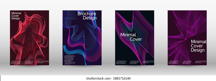 Modern design template. A set of modern abstract covers. Creative fluid colors backgrounds. Vector illustration. EPS 10.