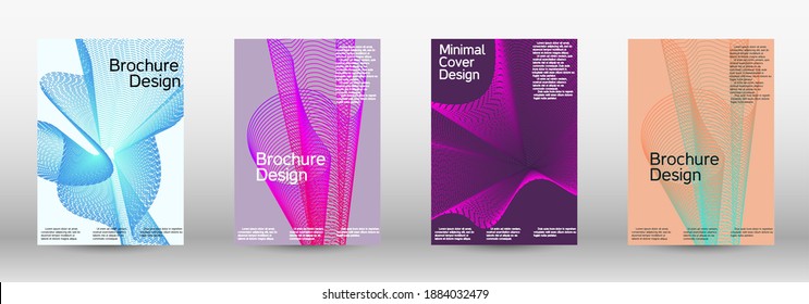 Modern design template. A set of modern abstract covers. Creative backgrounds from abstract lines to create a fashionable abstract cover, banner, poster, booklet.