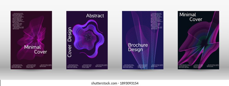 Moderne Design-Vorlage.  Eine Reihe moderner abstrakter Cover. Zukünftige futuristische Vorlage mit abstrakten aktuellen Formularen für Bannerdesign, Poster, Broschüre, Bericht, Journal.  Vektorgrafik. EPS10. 