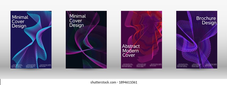 Modern design template.  A set of modern abstract covers. Creative fluid colors backgrounds.  Vector illustration. EPS 10. 