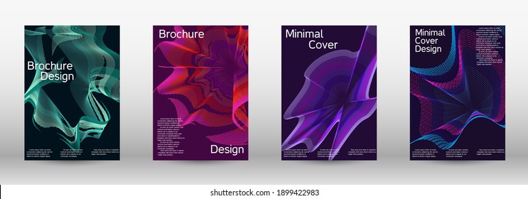 Plantilla de diseño moderna.  Un conjunto de cubiertas abstractas modernas. Colores de fluidos creativos.  Ilustración vectorial. EPS 10. 