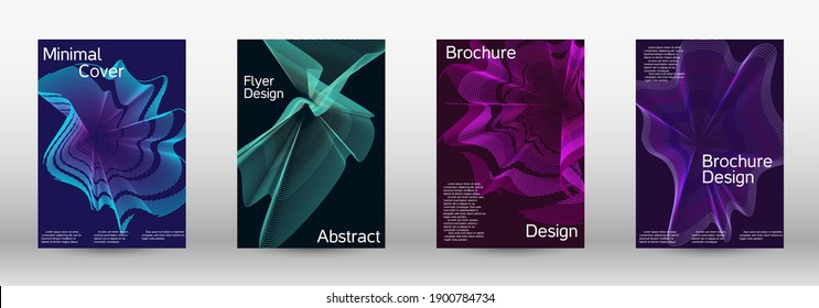 Plantilla de diseño moderna.  Un conjunto de cubiertas abstractas modernas. Colores de fluidos creativos.  Ilustración vectorial. EPS 10. 