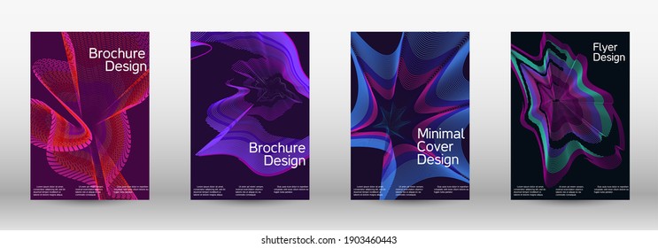 Plantilla de diseño moderna.  Un conjunto de cubiertas abstractas modernas. Fondos creativos de líneas abstractas para crear una portada abstracta, pancarta, afiche, folleto de moda. Ilustración vectorial. EPS 10. 