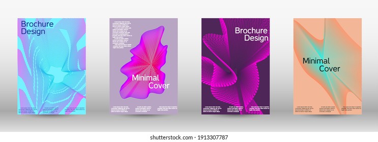 Modern design template. A set of modern abstract covers. Creative fluid backgrounds from current forms to design a fashionable abstract cover, banner, poster, booklet.