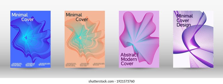 Plantilla de diseño moderna. Un conjunto de cubiertas abstractas modernas. Fondos creativos de líneas abstractas para crear una portada abstracta, pancarta, afiche, folleto de moda.