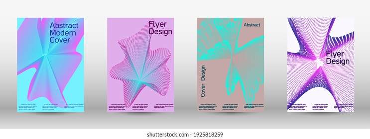 Modern design template. A set of modern abstract covers. Creative fluid backgrounds from current forms to design a fashionable abstract cover, banner, poster, booklet.