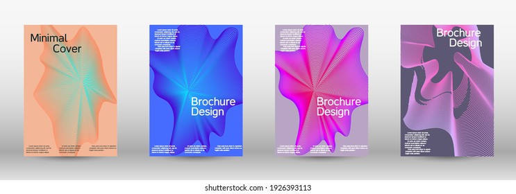 Modern design template. A set of modern abstract covers. Creative backgrounds from abstract lines to create a fashionable abstract cover, banner, poster, booklet.