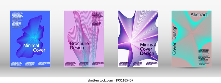 Modern design template. A set of modern abstract covers. Creative fluid backgrounds from current forms to design a fashionable abstract cover, banner, poster, booklet.