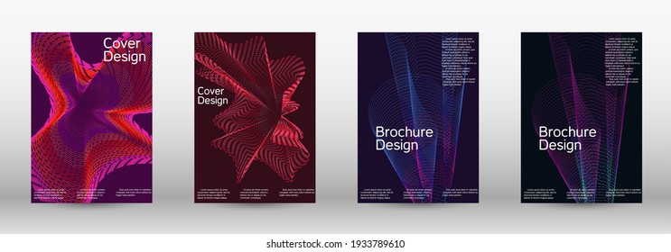 Modern design template.  A set of modern abstract covers. Creative fluid colors backgrounds.  Vector illustration. EPS 10. 