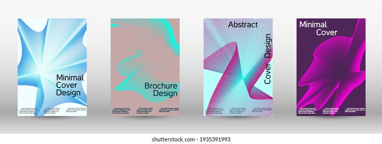 Modern design template. A set of modern abstract covers. Creative backgrounds from abstract lines to create a fashionable abstract cover, banner, poster, booklet.