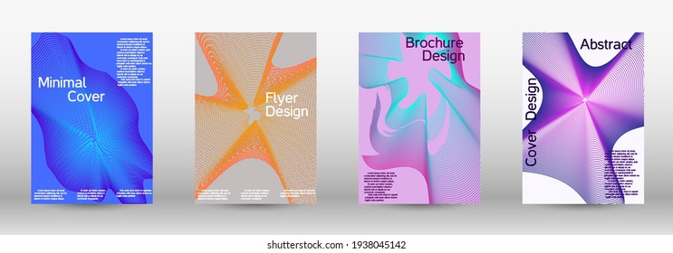 Plantilla de diseño moderna. Un conjunto de cubiertas abstractas modernas. Fondos creativos de líneas abstractas para crear una portada abstracta, pancarta, afiche, folleto de moda.