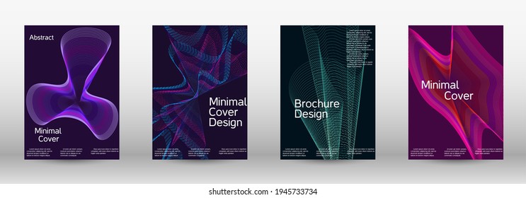 Plantilla de diseño moderna.  Un conjunto de cubiertas abstractas modernas. Colores de fluidos creativos.  Ilustración vectorial. EPS 10. 