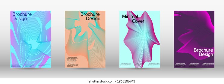 Modern design template. A set of modern abstract covers. Creative backgrounds from abstract lines to create a fashionable abstract cover, banner, poster, booklet.