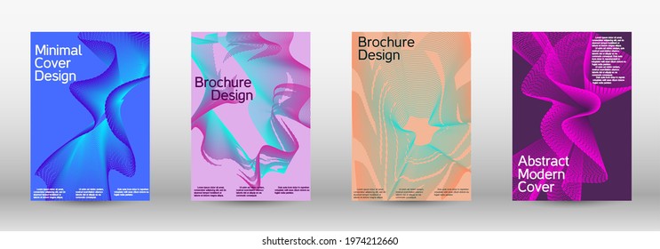 Modern design template. A set of modern abstract covers. Creative fluid backgrounds from current forms to design a fashionable abstract cover, banner, poster, booklet.