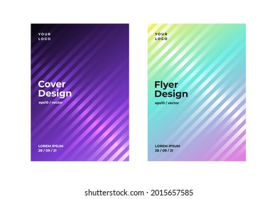 Modern design template. A set of modern abstract covers. Minimal vector cover design with abstract lines. Abstract cover, banner, flyer, poster, booklet. Eps10 vector