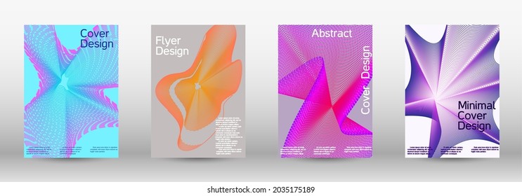 Modern design template. A set of modern abstract covers. Creative backgrounds from abstract lines to create a fashionable abstract cover, banner, poster, booklet.