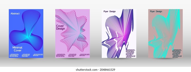 Modern design template. A set of modern abstract covers. Creative fluid backgrounds from current forms to design a fashionable abstract cover, banner, poster, booklet.