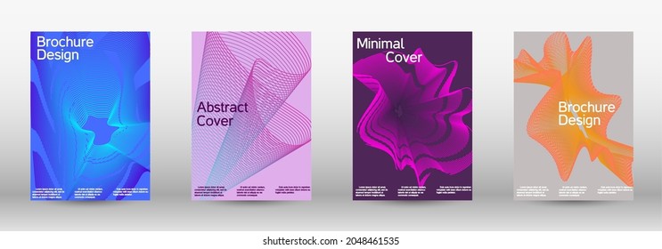 Moderne Design-Vorlage. Eine Reihe moderner abstrakter Cover. Kreative Hintergründe aus abstrakten Linien, um ein modisches abstraktes Cover, Banner, Poster, Booklet zu erstellen.