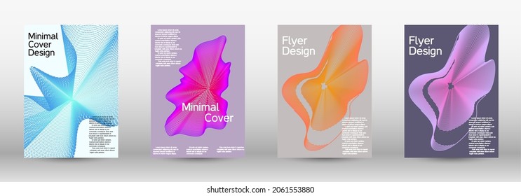 Modern design template. A set of modern abstract covers. Creative backgrounds from abstract lines to create a fashionable abstract cover, banner, poster, booklet.