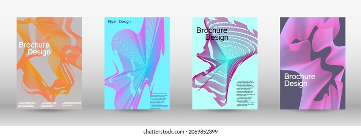 Modern design template. A set of modern abstract covers. Creative fluid backgrounds from current forms to design a fashionable abstract cover, banner, poster, booklet.