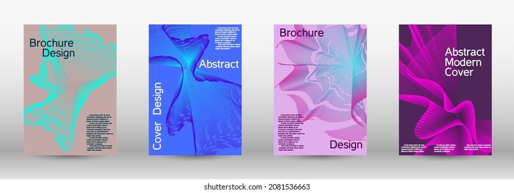 Modern design template. A set of modern abstract covers. Creative fluid backgrounds from current forms to design a fashionable abstract cover, banner, poster, booklet.