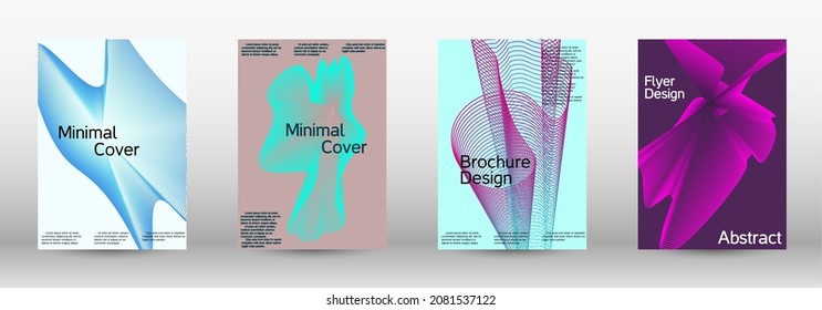 Modern design template. A set of modern abstract covers. Creative backgrounds from abstract lines to create a fashionable abstract cover, banner, poster, booklet.