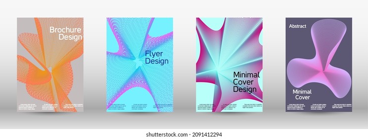 Modern design template. A set of modern abstract covers. Creative fluid backgrounds from current forms to design a fashionable abstract cover, banner, poster, booklet.