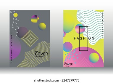 Plantilla de diseño moderna. Conjunto de cubiertas abstractas modernas. Fondos creativos a partir de formas de gradiente abstracto para crear una portada, pancarta, afiche, folleto abstracto de moda. Ilustración vectorial. EPS 10.