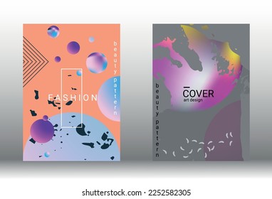 Modern design template. Set of modern abstract covers. Creative backgrounds from abstract gradient shapes to create a trendy abstract cover, banner, poster, booklet. Vector illustration. EPS 10.