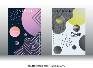 Modern design template. Set of modern abstract covers. Creative backgrounds from abstract gradient shapes to create a trendy abstract cover, banner, poster, booklet. Vector illustration. EPS 10.