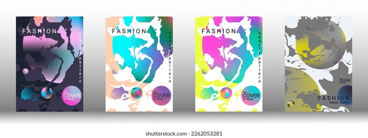 Modern design template. Set of modern abstract covers. Creative backgrounds from abstract gradient shapes to create a trendy abstract cover, banner, poster, booklet. Vector illustration. EPS 10.