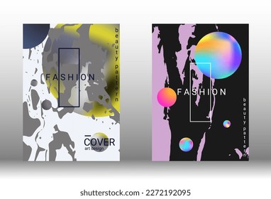 Modern design template. Set of modern abstract covers. Creative backgrounds from abstract gradient shapes to create a trendy abstract cover, banner, poster, booklet. Vector illustration. EPS 10.