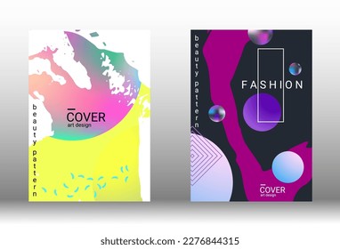 Plantilla de diseño moderna. Conjunto de cubiertas abstractas modernas. Fondos creativos a partir de formas de gradiente abstracto para crear una portada, pancarta, afiche, folleto abstracto de moda. Ilustración vectorial. EPS 10.