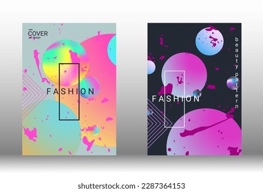 Modern design template. Set of modern abstract covers. Creative backgrounds from abstract gradient shapes to create a trendy abstract cover, banner, poster, booklet. Vector illustration. EPS 10.