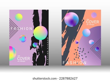 Modern design template. Set of modern abstract covers. Creative backgrounds from abstract gradient shapes to create a trendy abstract cover, banner, poster, booklet. Vector illustration. EPS 10.