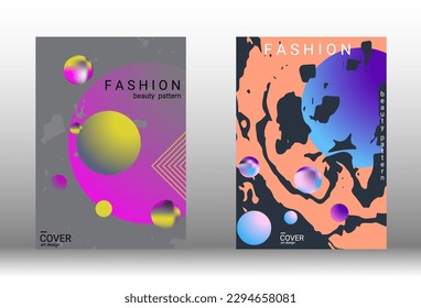 Modern design template. Set of modern abstract covers. Creative backgrounds from abstract gradient shapes to create a trendy abstract cover, banner, poster, booklet. Vector illustration. EPS 10.