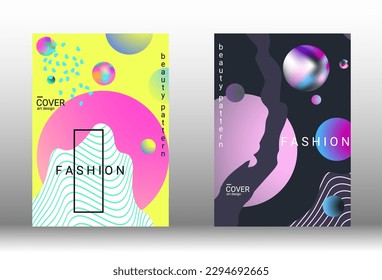 Modern design template. Set of modern abstract covers. Creative backgrounds from abstract gradient shapes to create a trendy abstract cover, banner, poster, booklet. Vector illustration. EPS 10.