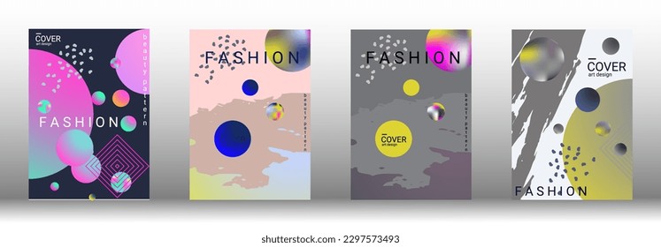 Modern design template. Set of modern abstract covers. Creative backgrounds from abstract gradient shapes to create a trendy abstract cover, banner, poster, booklet. Vector illustration. EPS 10.