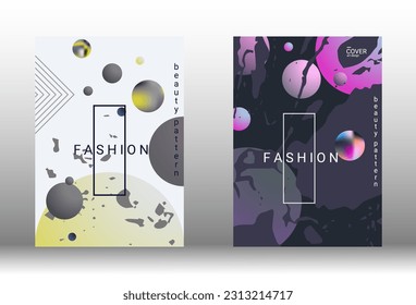 Plantilla de diseño moderna. Conjunto de cubiertas abstractas modernas. Fondos creativos a partir de formas de gradiente abstracto para crear una portada, pancarta, afiche, folleto abstracto de moda. Ilustración vectorial. EPS 10.